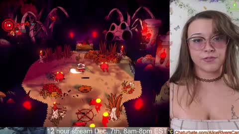 Snapshot of aliceriverscam chatting on December 7, 8:00 pm Alice Rivers ---- Enter my public Discord-  online show from December 7, 8:00 pm