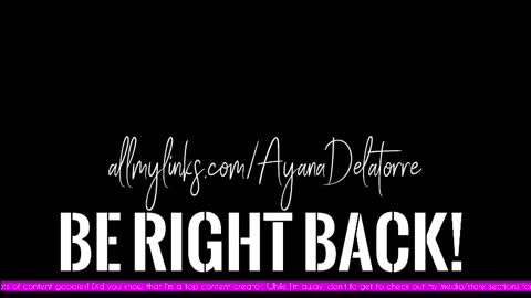 Ayana Delatorre online show from November 13, 9:50 pm