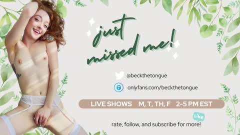 Beck the tongue online show from November 11, 11:51 pm