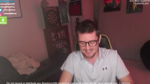 Snapshot of bigjohnny550 chatting on January 15, 10:46 pm Johnny D Good online show from January 15, 10:46 pm