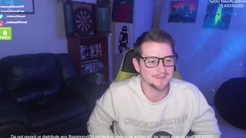 Snapshot of bigjohnny550 chatting on January 23, 10:44 pm Johnny D Good online show from January 23, 10:44 pm