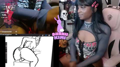 Snapshot of bunniikimi chatting on October 3, 3:20 pm Bunnii Kimi online show from October 3, 3:20 pm