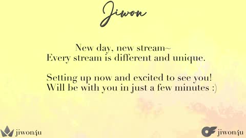 Jiwon online show from January 29, 12:45 pm