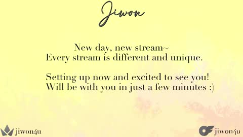 Jiwon online show from February 22, 12:40 pm