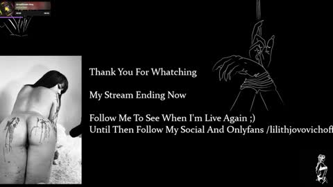 Snapshot of lilith_jovovich chatting on January 9, 6:06 am              online show from January 9, 6:06 am