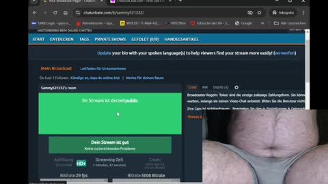 sammy521232 online show from January 2, 12:55 am