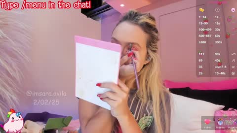 SaraAvila  online show from February 2, 11:00 pm