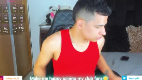 Snapshot of teddy_cowboy chatting on March 7, 12:23 pm  Follow me on Twitter boys ryder and instagram teddyscoot 12  online show from March 7, 12:23 pm