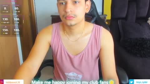 Snapshot of teddy_cowboy chatting on February 26, 12:16 pm  Follow me on Twitter boys ryder and instagram teddyscoot 12  online show from February 26, 12:16 pm