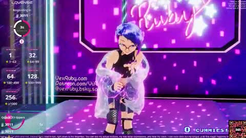 Snapshot of vexruby chatting on October 12, 12:14 am Vex Ruby online show from October 12, 12:14 am