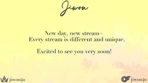 J i w o n   online show from June 5, 9:20 pm